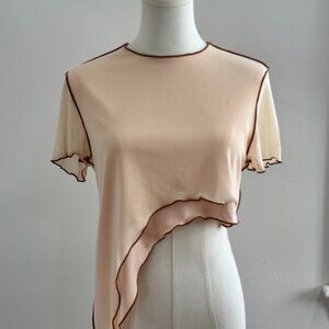 Princess Polly Asymmetrical Cut Top – Size 4